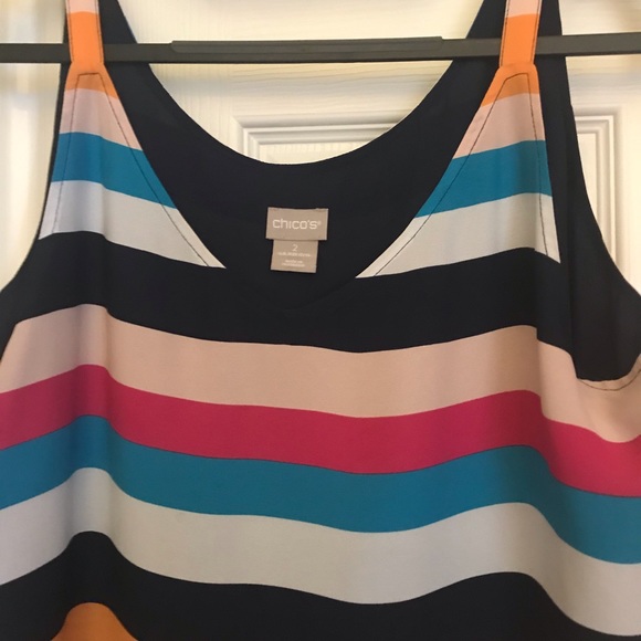 Beautiful striped Chico’s 2-piece shell and blouse set. - Picture 4 of 10